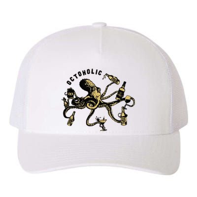 Octoholic Alcoholic Funny Beer And Octopus Yupoong Adult 5-Panel Trucker Hat