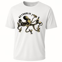 Octoholic Alcoholic Funny Beer And Octopus Cooling Performance Crew T-Shirt