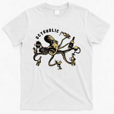 Octoholic Alcoholic Funny Beer And Octopus T-Shirt