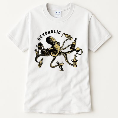 Octoholic Alcoholic Funny Beer And Octopus Tall T-Shirt