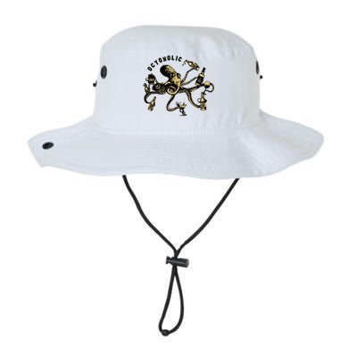 Octoholic Alcoholic Funny Beer And Octopus Bucket Hat