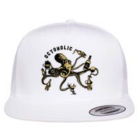 Octoholic Alcoholic Funny Beer And Octopus Flat Bill Trucker Hat