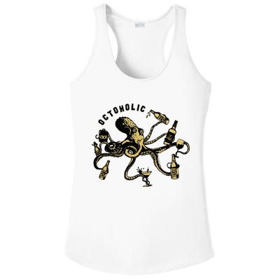 Octoholic Alcoholic Funny Beer And Octopus Ladies PosiCharge Competitor Racerback Tank