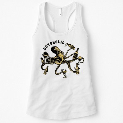 Octoholic Alcoholic Funny Beer And Octopus Womens Tank Top