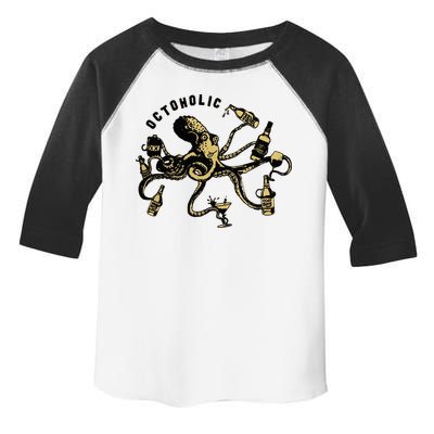 Octoholic Alcoholic Funny Beer And Octopus Toddler Fine Jersey T-Shirt