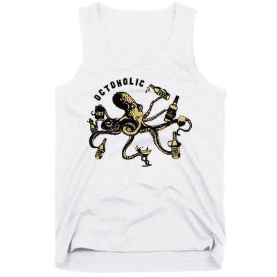 Octoholic Alcoholic Funny Beer And Octopus Tank Top