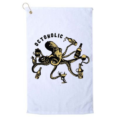 Octoholic Alcoholic Funny Beer And Octopus Golf Towel