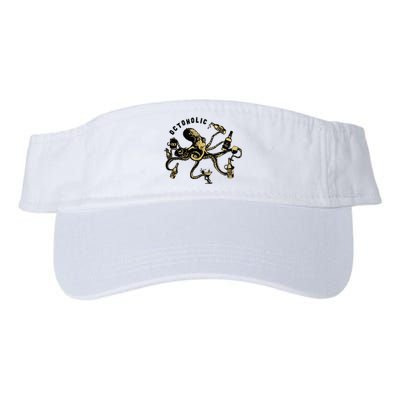 Octoholic Alcoholic Funny Beer And Octopus Valucap Bio-Washed Visor