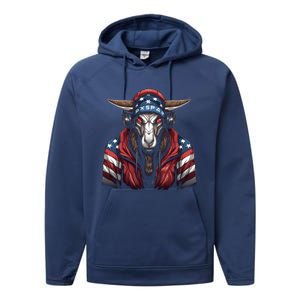 Oryx American Flag USA Tee 4th July Gifts Graphic Tees Performance Fleece Hoodie