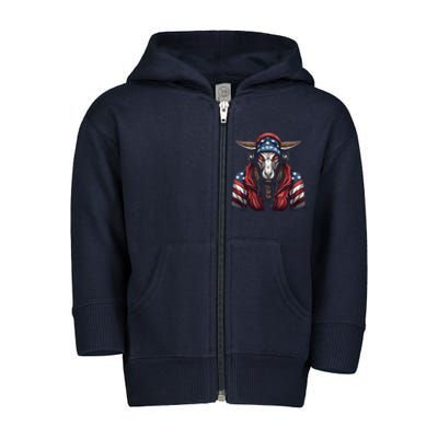 Oryx American Flag USA Tee 4th July Gifts Graphic Tees Toddler Zip Fleece Hoodie