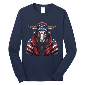 Oryx American Flag USA Tee 4th July Gifts Graphic Tees Long Sleeve Shirt