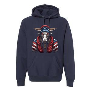 Oryx American Flag USA Tee 4th July Gifts Graphic Tees Premium Hoodie