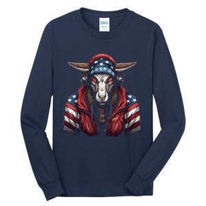 Oryx American Flag USA Tee 4th July Gifts Graphic Tees Tall Long Sleeve T-Shirt