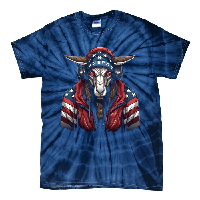 Oryx American Flag USA Tee 4th July Gifts Graphic Tees Tie-Dye T-Shirt