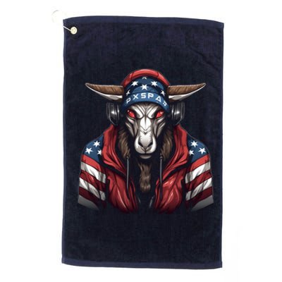 Oryx American Flag USA Tee 4th July Gifts Graphic Tees Platinum Collection Golf Towel