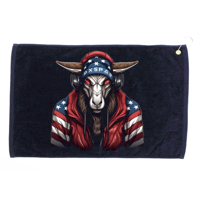 Oryx American Flag USA Tee 4th July Gifts Graphic Tees Grommeted Golf Towel