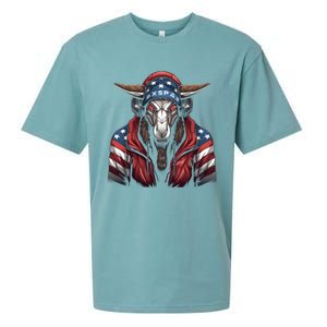 Oryx American Flag USA Tee 4th July Gifts Graphic Tees Sueded Cloud Jersey T-Shirt