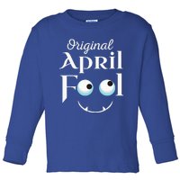 Original April Fool Face Funny April Fool's Day Birthday Toddler Long Sleeve Shirt