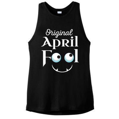 Original April Fool Face Funny April Fool's Day Birthday Cool Gift Ladies PosiCharge Tri-Blend Wicking Tank