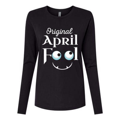 Original April Fool Face Funny April Fool's Day Birthday Cool Gift Womens Cotton Relaxed Long Sleeve T-Shirt