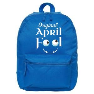 Original April Fool Face Funny April Fool's Day Birthday Cool Gift 16 in Basic Backpack