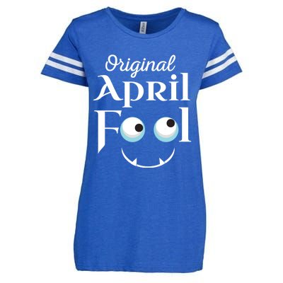 Original April Fool Face Funny April Fool's Day Birthday Cool Gift Enza Ladies Jersey Football T-Shirt