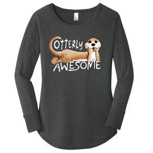 Otterly Awesome For Sea Otter Lover Women's Perfect Tri Tunic Long Sleeve Shirt