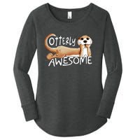 Otterly Awesome For Sea Otter Lover Women's Perfect Tri Tunic Long Sleeve Shirt