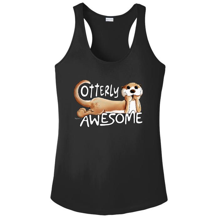 Otterly Awesome For Sea Otter Lover Ladies PosiCharge Competitor Racerback Tank