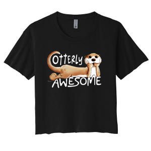 Otterly Awesome For Sea Otter Lover Women's Crop Top Tee