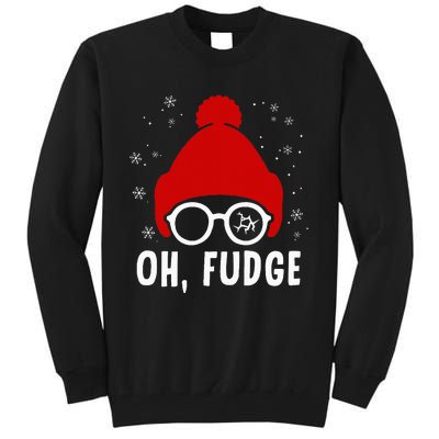 Oh A Fudge Funny Christmas Saying Vintage Xmas Santa Hat Tall Sweatshirt