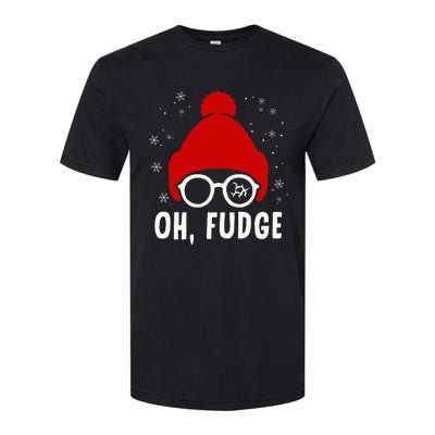 Oh A Fudge Funny Christmas Saying Vintage Xmas Santa Hat Softstyle CVC T-Shirt