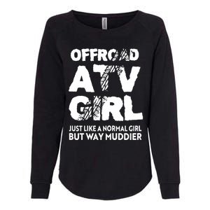 OffRoad ATV Girl Funny Quad 4Wheeling Girls Womens California Wash Sweatshirt