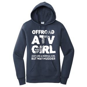 OffRoad ATV Girl Funny Quad 4Wheeling Girls Women's Pullover Hoodie