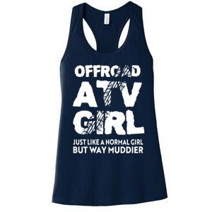 OffRoad ATV Girl Funny Quad 4Wheeling Girls Women's Racerback Tank