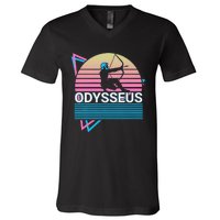 Odysseus Ancient Greek Greek Mythology Retro V-Neck T-Shirt