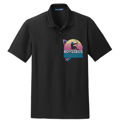 Odysseus Ancient Greek Greek Mythology Retro Dry Zone Grid Polo