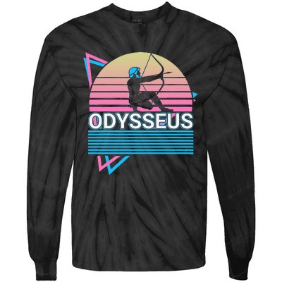 Odysseus Ancient Greek Greek Mythology Retro Tie-Dye Long Sleeve Shirt