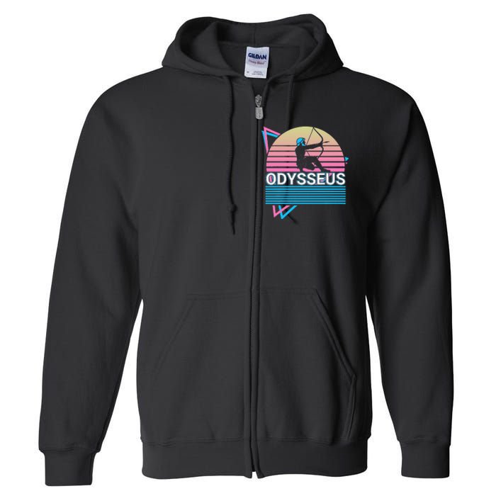 Odysseus Ancient Greek Greek Mythology Retro Full Zip Hoodie