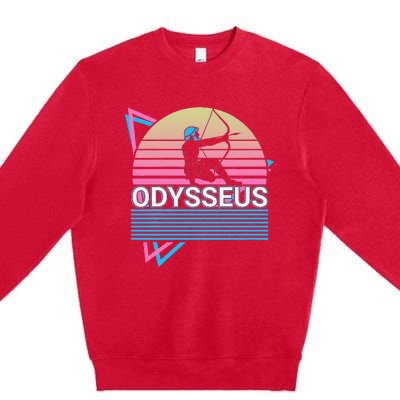 Odysseus Ancient Greek Greek Mythology Retro Premium Crewneck Sweatshirt