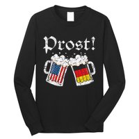 Oktoberfest American German Flag Beer Prost Long Sleeve Shirt