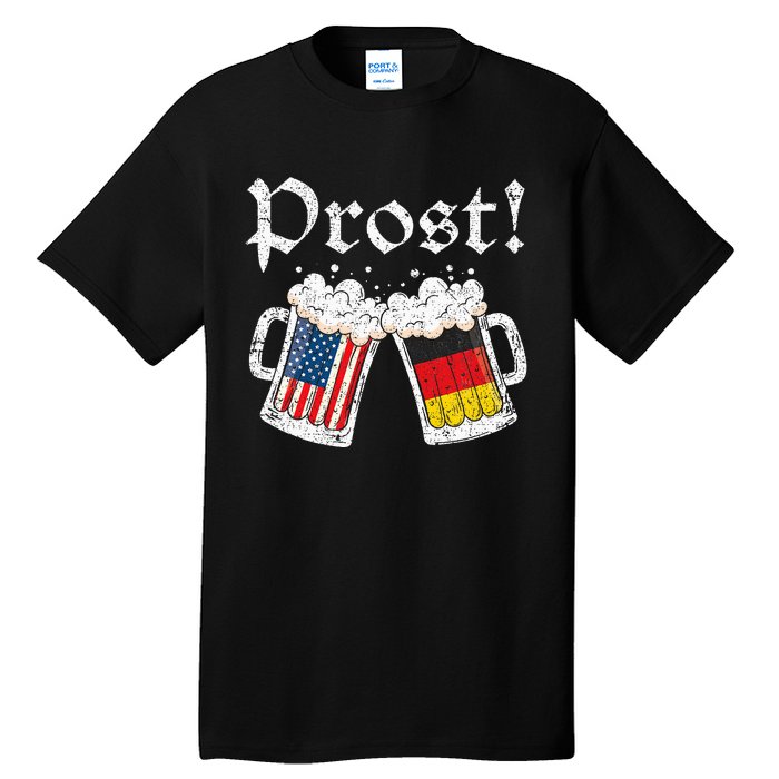 Oktoberfest American German Flag Beer Prost Tall T-Shirt