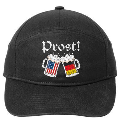 Oktoberfest American German Flag Beer Prost 7-Panel Snapback Hat