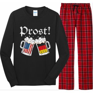 Oktoberfest American German Flag Beer Prost Long Sleeve Pajama Set