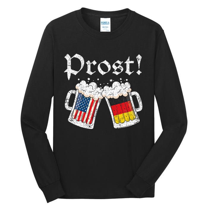 Oktoberfest American German Flag Beer Prost Tall Long Sleeve T-Shirt