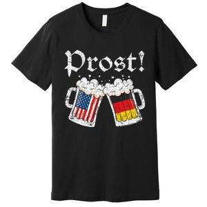 Oktoberfest American German Flag Beer Prost Premium T-Shirt