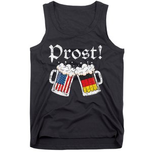 Oktoberfest American German Flag Beer Prost Tank Top