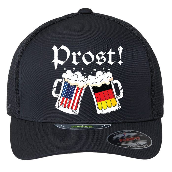 Oktoberfest American German Flag Beer Prost Flexfit Unipanel Trucker Cap