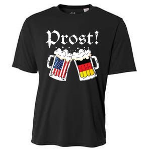 Oktoberfest American German Flag Beer Prost Cooling Performance Crew T-Shirt