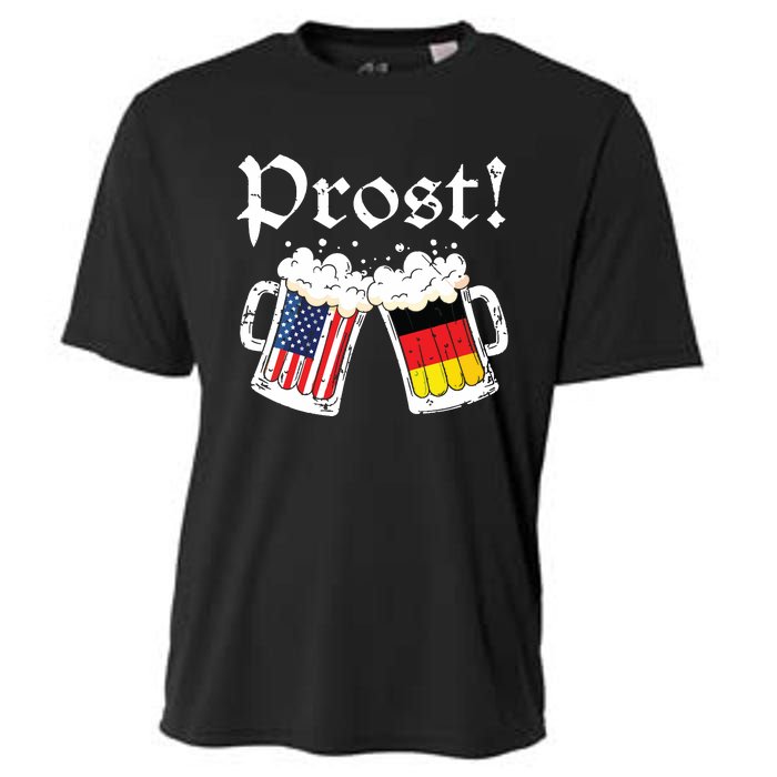 Oktoberfest American German Flag Beer Prost Cooling Performance Crew T-Shirt